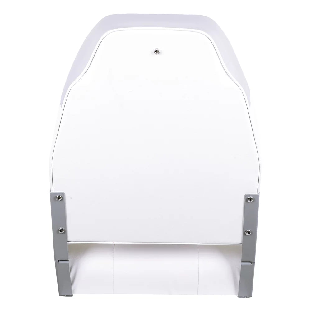 High back Folding Boat Seat, White/Burgundy/Navy, 2 seats R969074