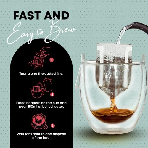 Drip Coffee, 100% Arabica Ground Coffee, Compact, Disposable Coffee Ground Filters, 10-Pack E7901