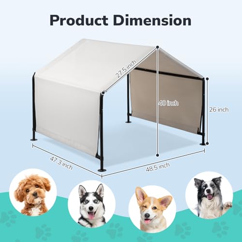 Gray Dog Tent with Waterproof Cover I84325