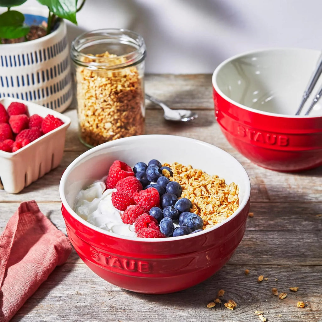 Ceramics Universal Bowl Set, 6.5-inch, Cherry, 32 Ounces T57380