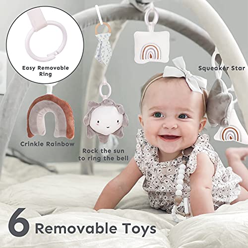 Thick & Plush Baby Play Gym with 6 Toys G7488
