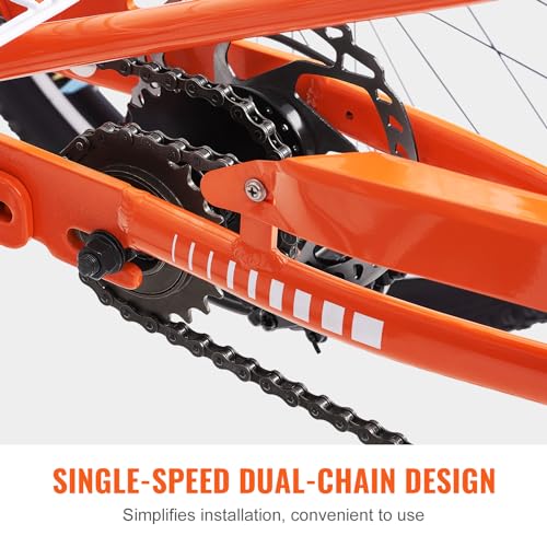 24 Inch Aluminum Alloy Three-Wheeled Tricycle (Orange) Y924796