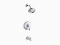Polished Bath and Shower Valve Trim with Lever Handle and 2.0 GPM Showerhead L1413
