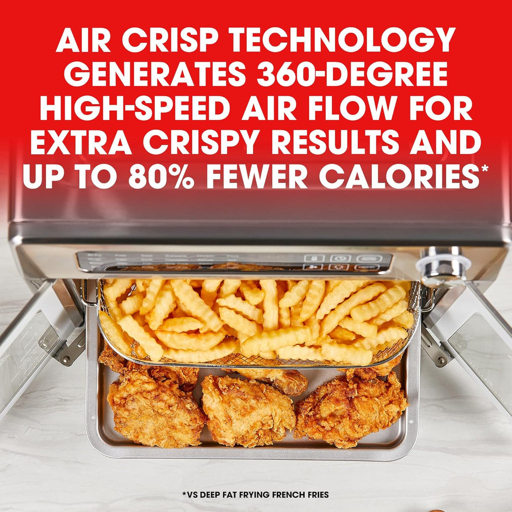 26 QT Extra Large Air Fryer Convection Toaster Oven with French Doors Stainless Steel G6896
