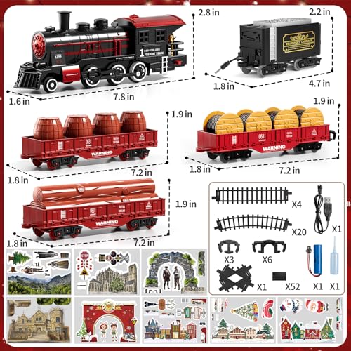 Large Electric Train Set with Realistic Sound, Lights and Smoke J41771
