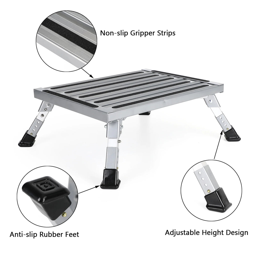 Folding Aluminum Platform Step Stool H44970