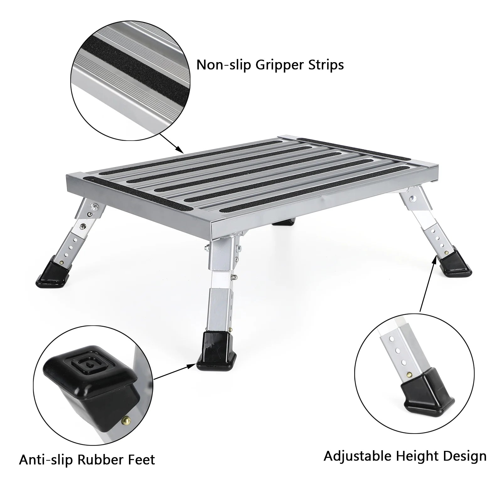 Folding Aluminum Platform Step Stool H44970