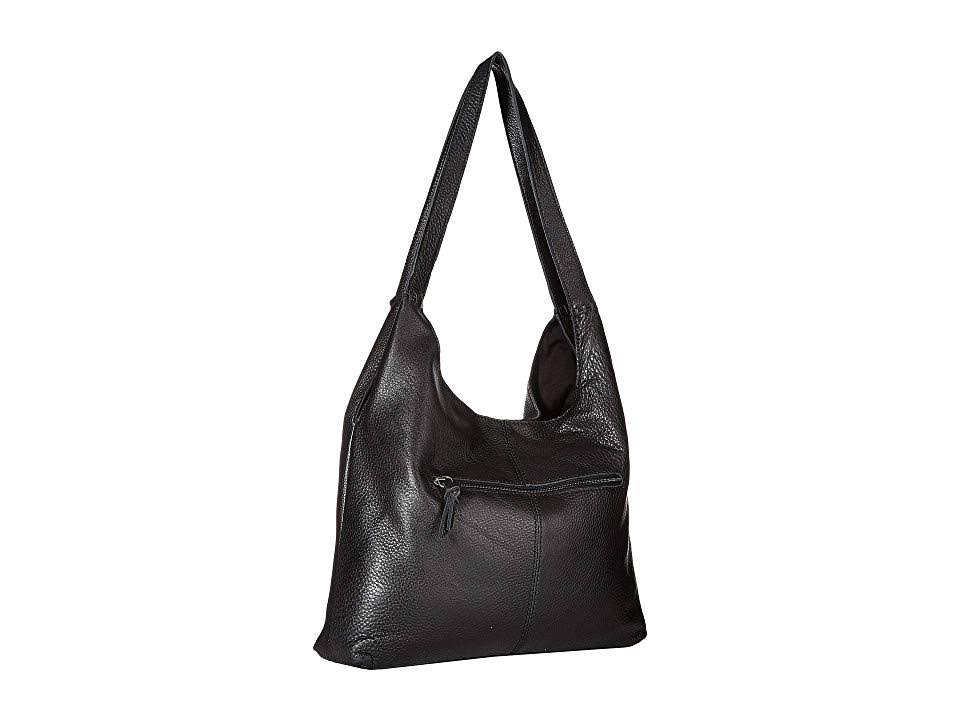 Black Leather Hobo J3106