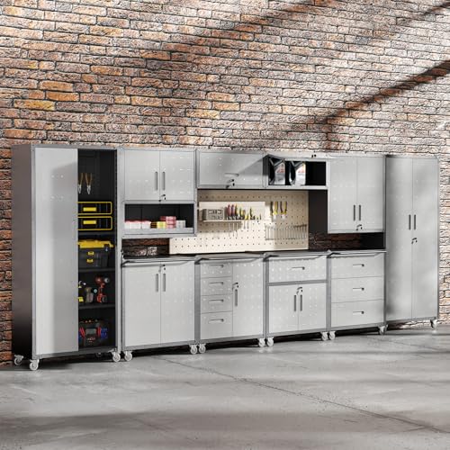 Heavy Duty Steel Wall Cabinet with 2 Doors and Adjustable Shelves N869