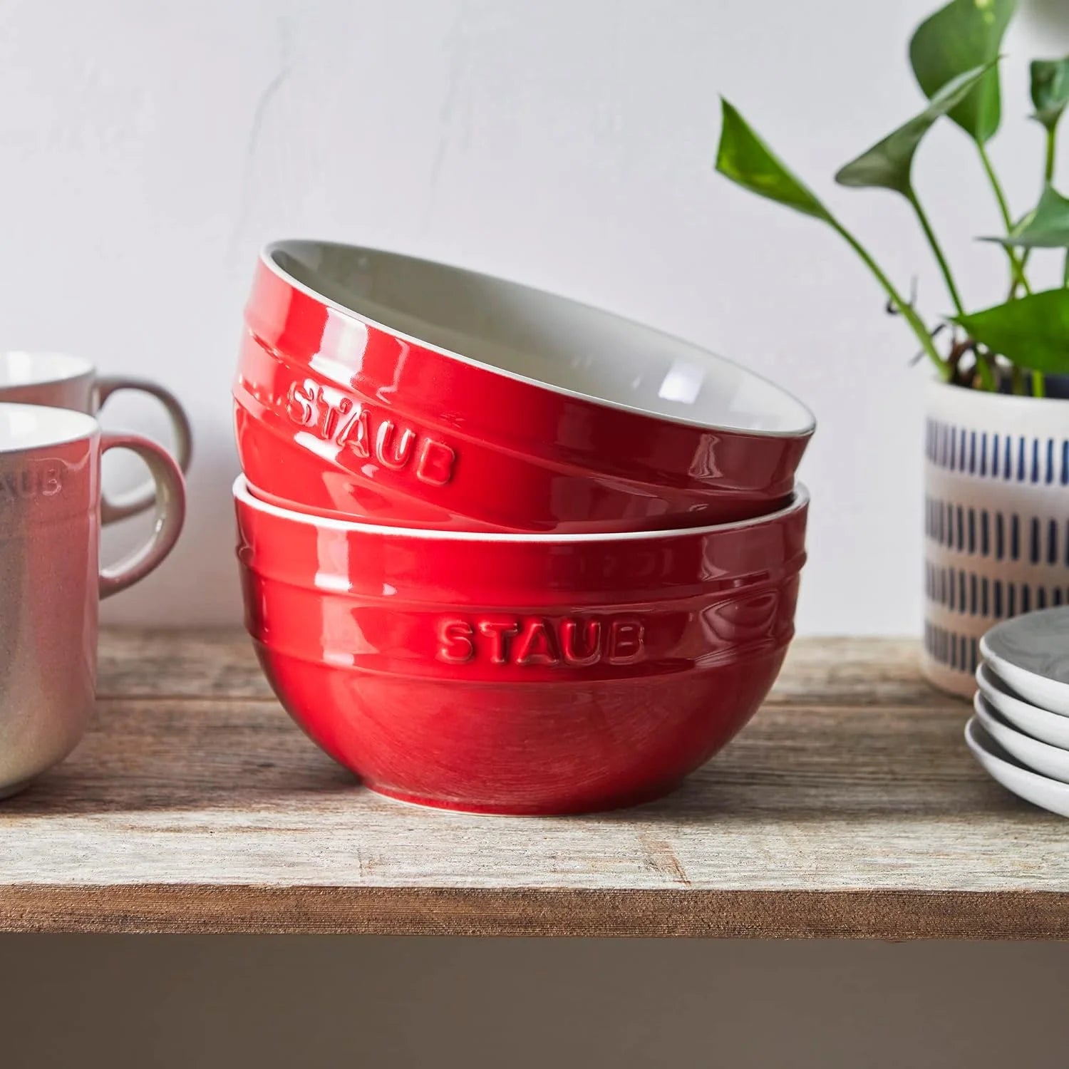 Ceramics Universal Bowl Set, 6.5-inch, Cherry, 32 Ounces T57380