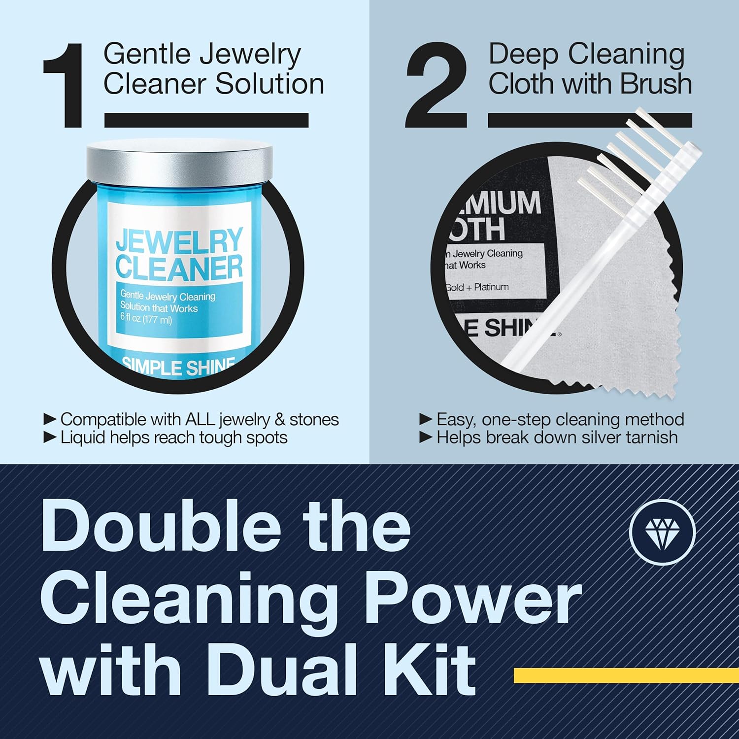 Jewelry Cleaning Kit with Cloth and Cleaner Solution S748