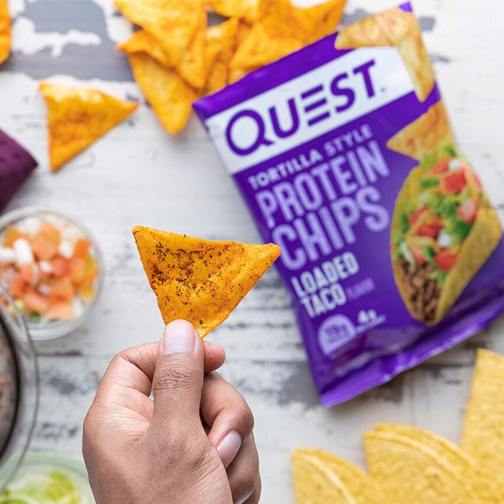Cheddar & Sour Cream and Loaded Taco Flavors Protein Chips, 1.1 Ounce (Packs of 12) G574144