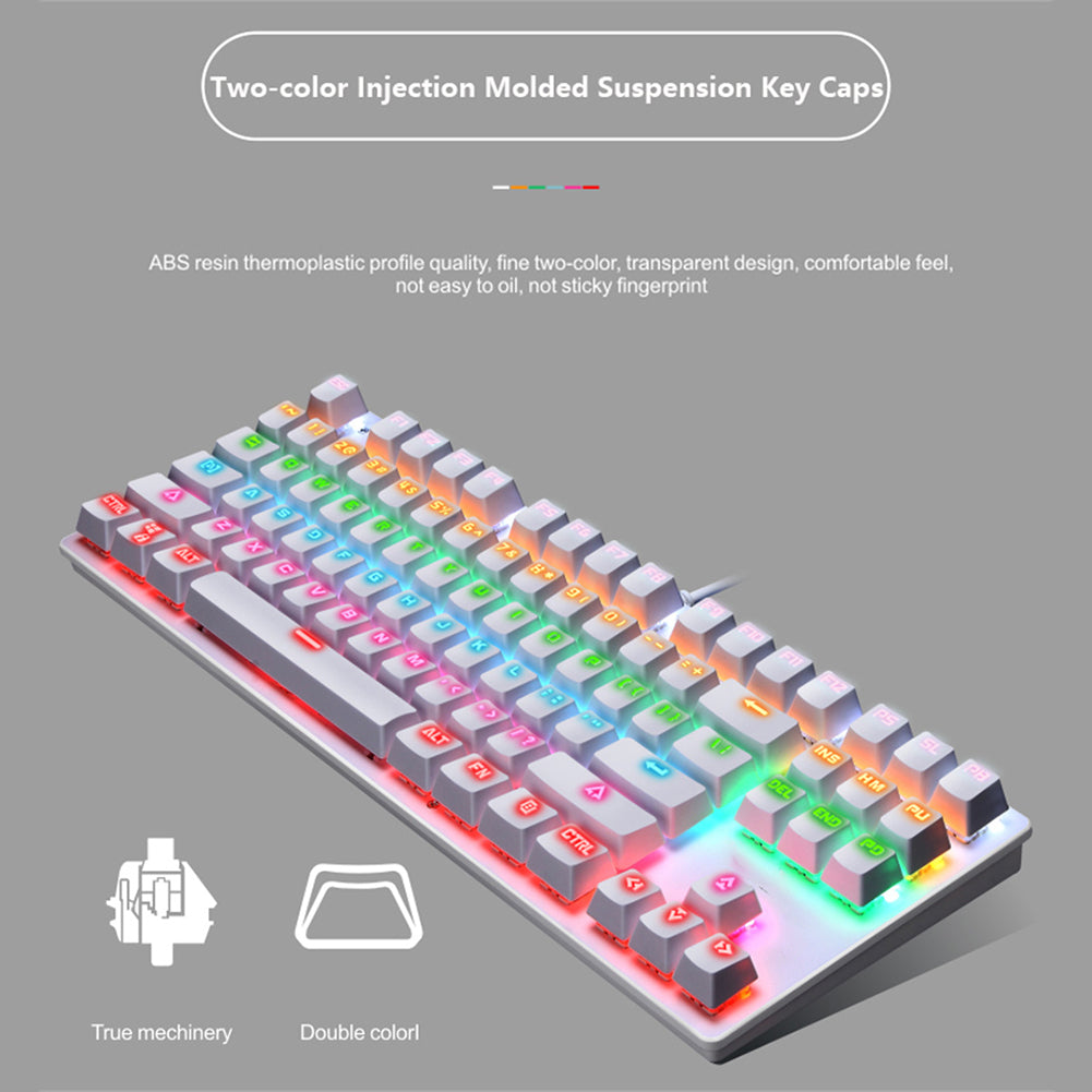 87-Key Gaming Mechanical Keyboard with Backlit LED J951