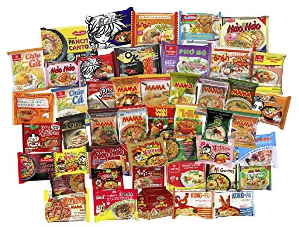 12 Pack Instant Ramen Noodle Variety Pack with Chopsticks N29490