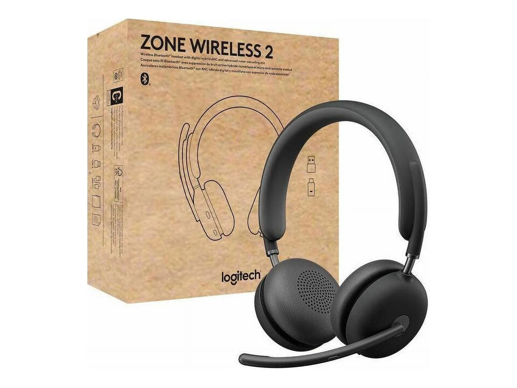 Wireless Bluetooth Over-the-head Headset with Microphone Graphite X65239