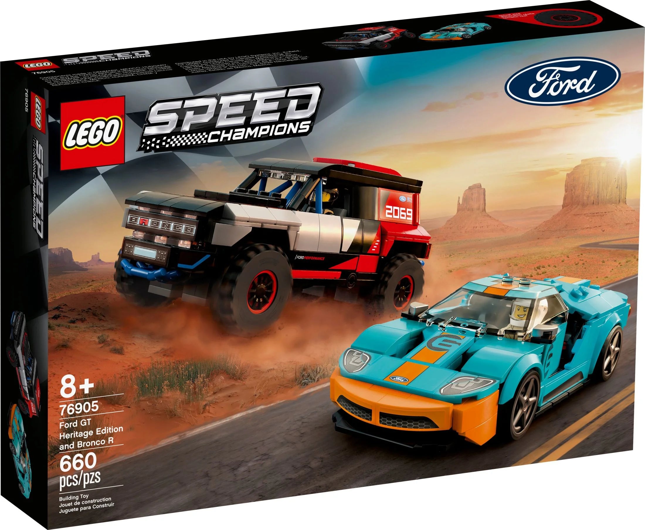 Ford GT Heritage Edition and Bronco R Building Toy (660 Pieces) L765