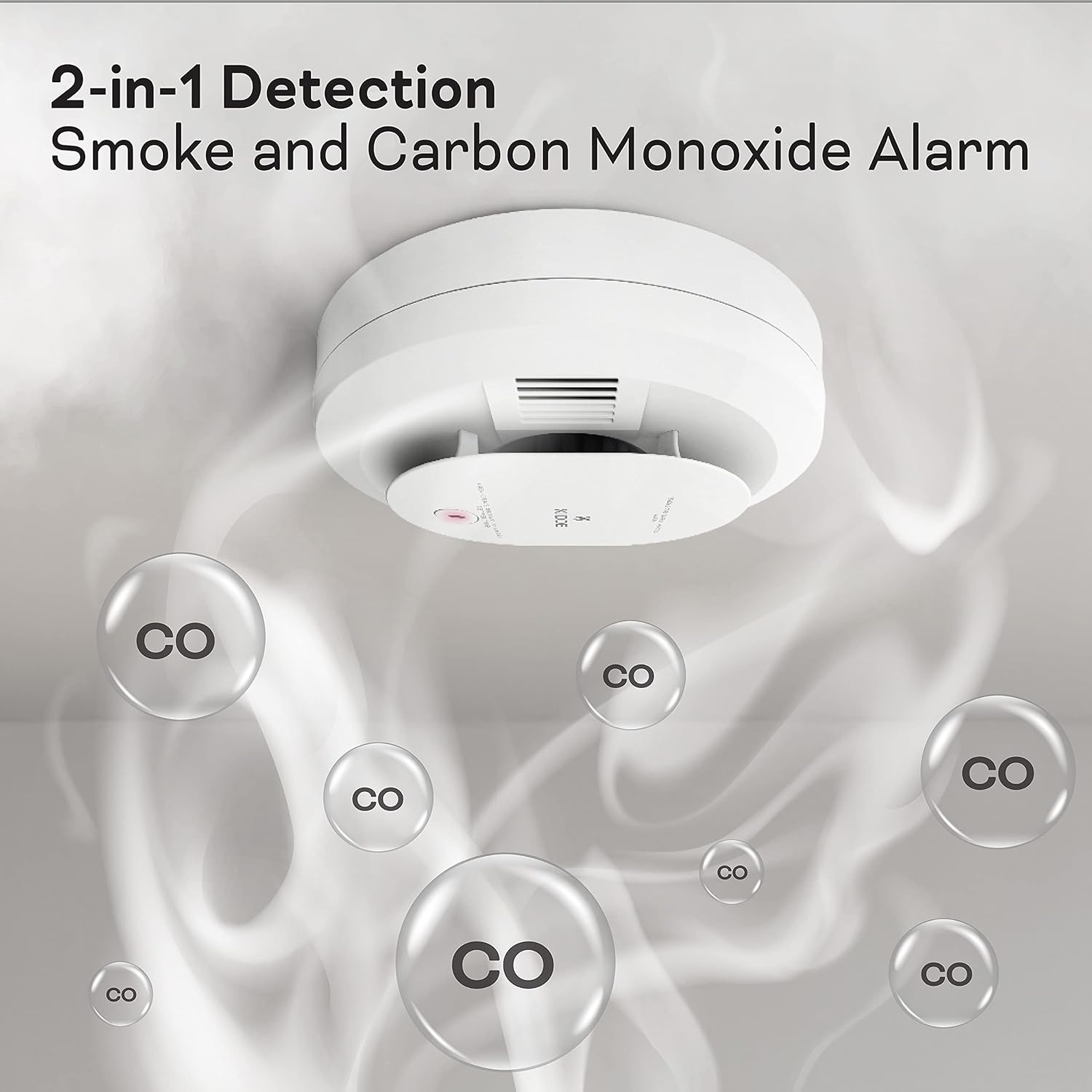 2 Pack Smoke Carbon Monoxide Fire Detectors K655