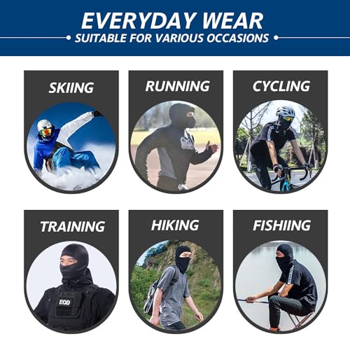 Cooling Balaclava Face Mask 2-Pack Lightweight Ski Mask Helmet Liner with Long Neck Coverage Z770995