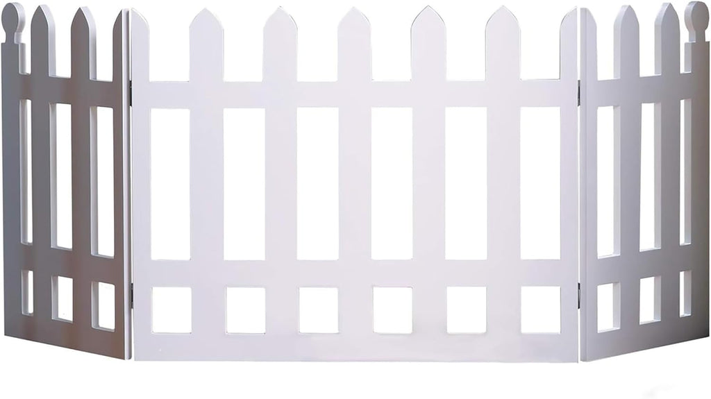 White Picket Fence Folding Pet Gate B49960