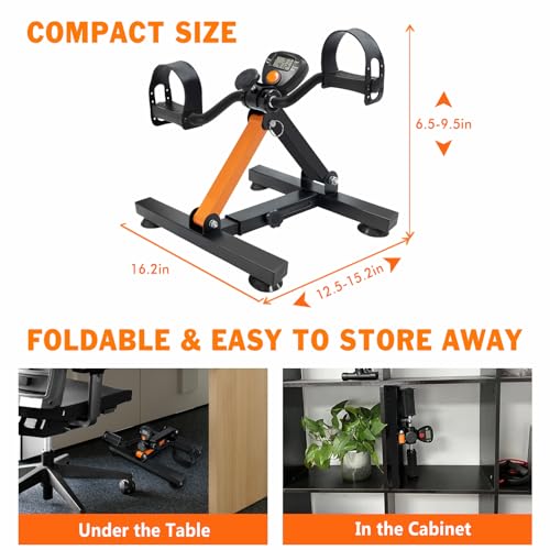Adjustable Foldable Pedal Exerciser with Suction Cup Feet M6993