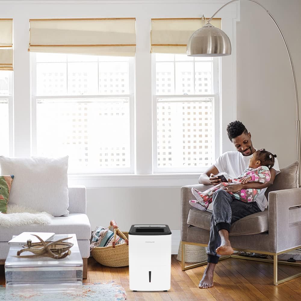 White 50 Pint Dehumidifier with Built In Pump P77054