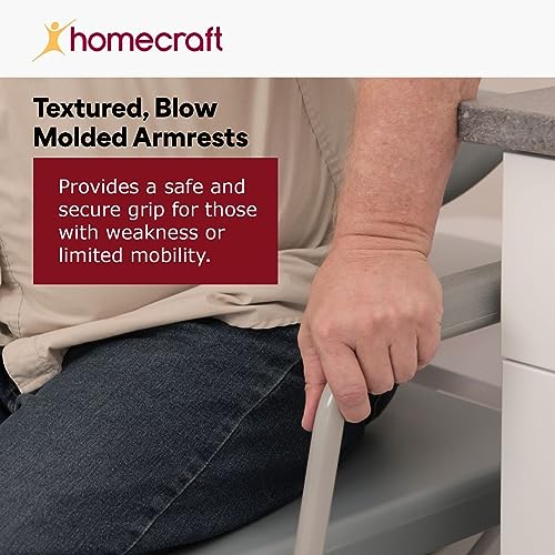 Bariatric Drop Arm Commode, 1000 Pound Weight Capacity, Adjustable Height I8031
