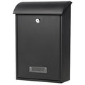 Black Wall Mounted Locking Mailbox with Key Lock L981112