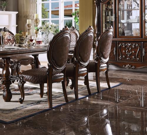 9pc Formal Dining Table Set with 6 Side Chairs and 2 Arm Chairs C263