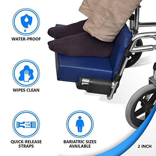 Wheelchair Foot Rest Extender Elevating Pad Leg Cushion Protector with Carrying Bag W282072