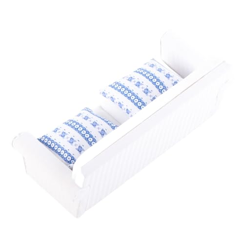 Miniature 2-Seat Sofa with Blue Flower Pattern Cushion Z88605