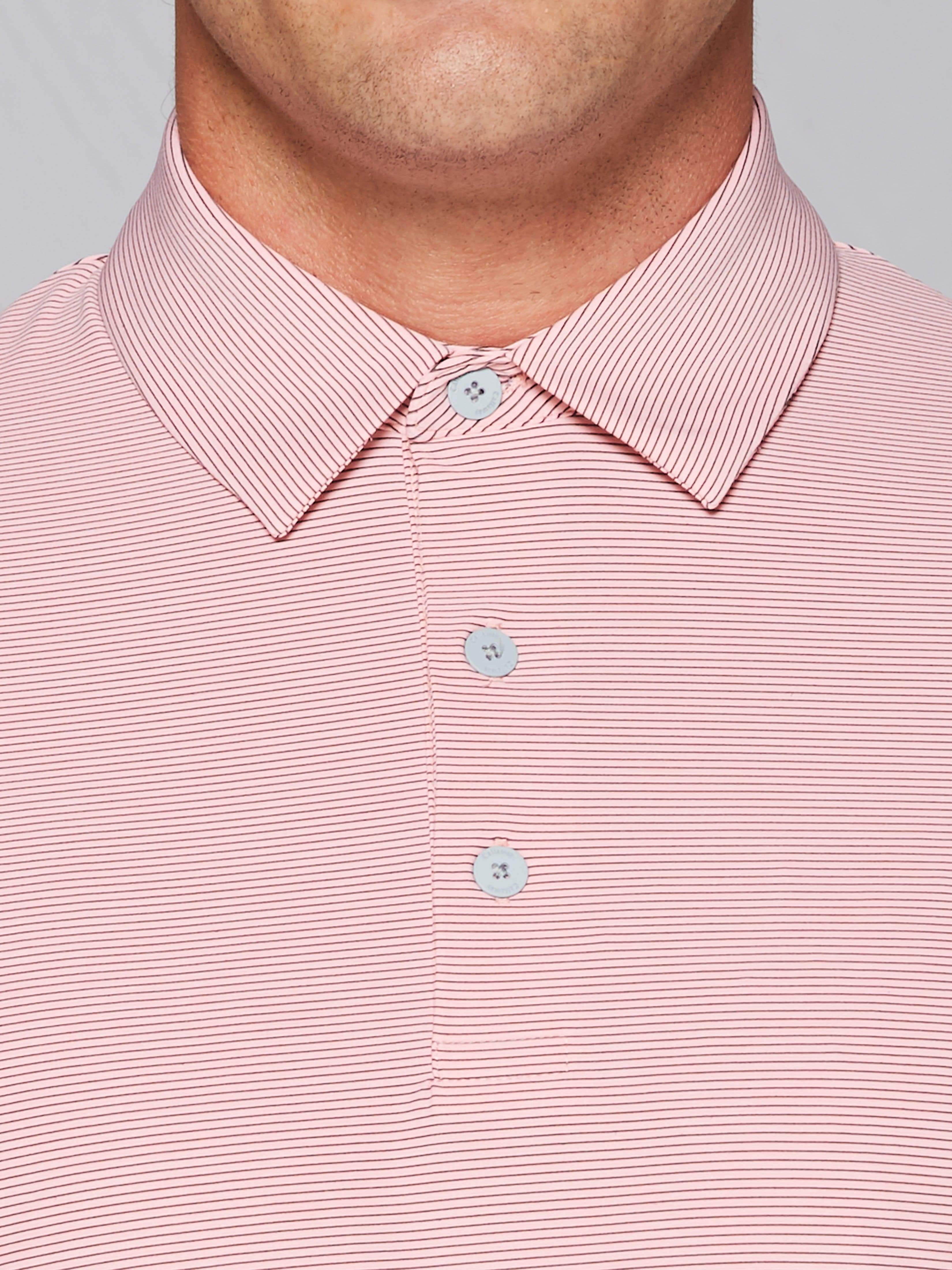Men's Tour Authentic Heather Striped Polo