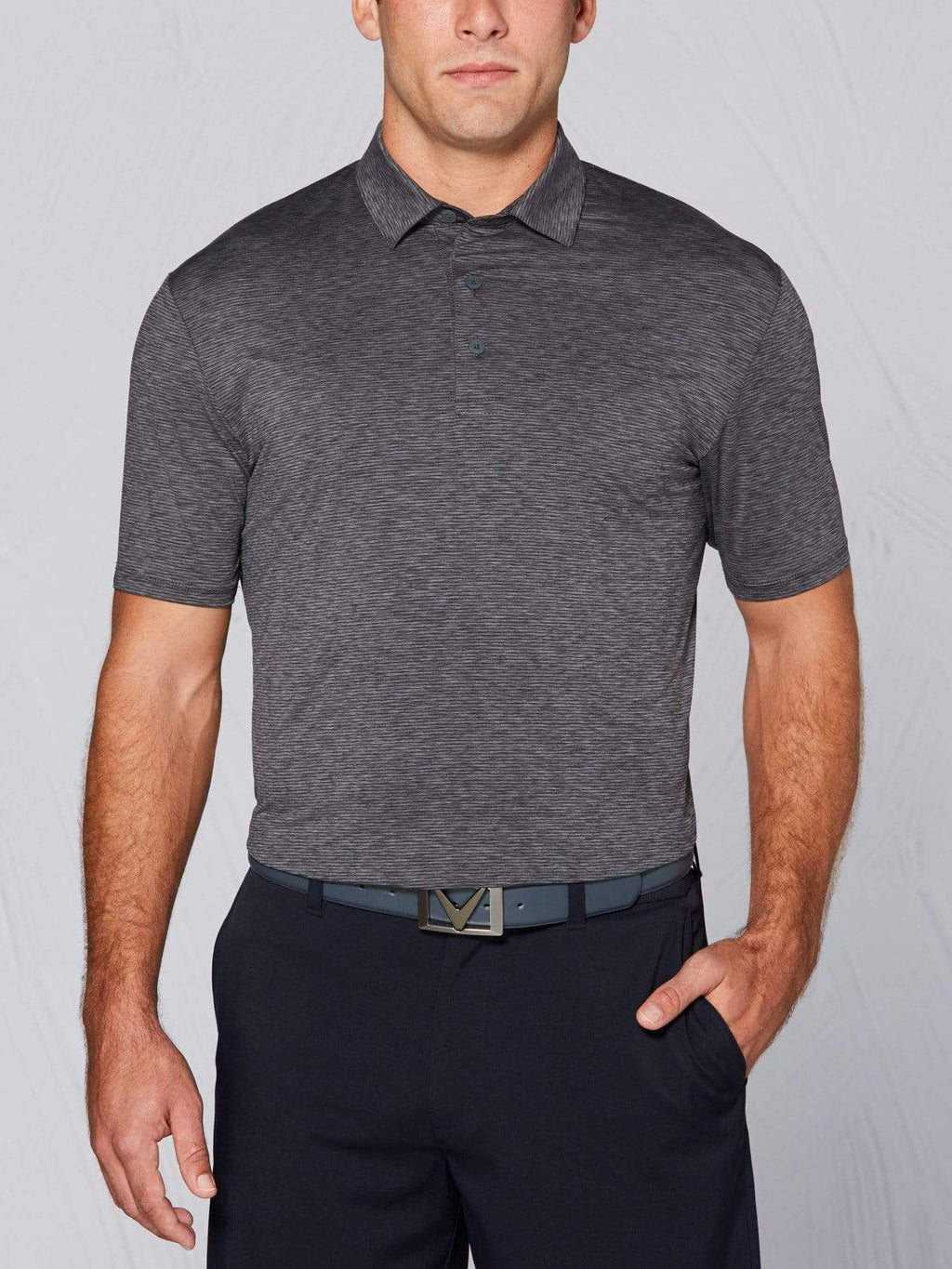 Men's Tour Authentic Heather Striped Polo