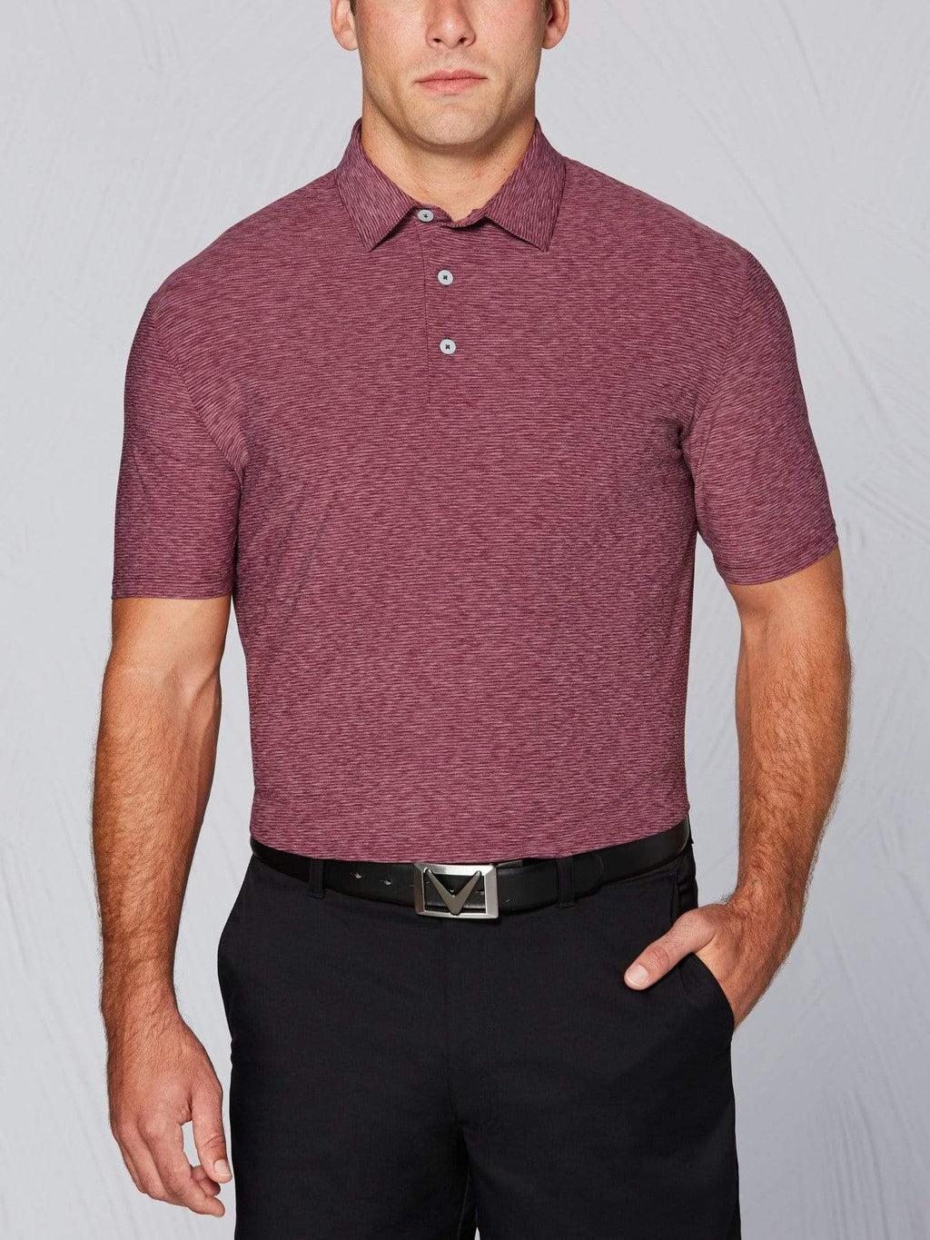 Men's Tour Authentic Heather Striped Polo